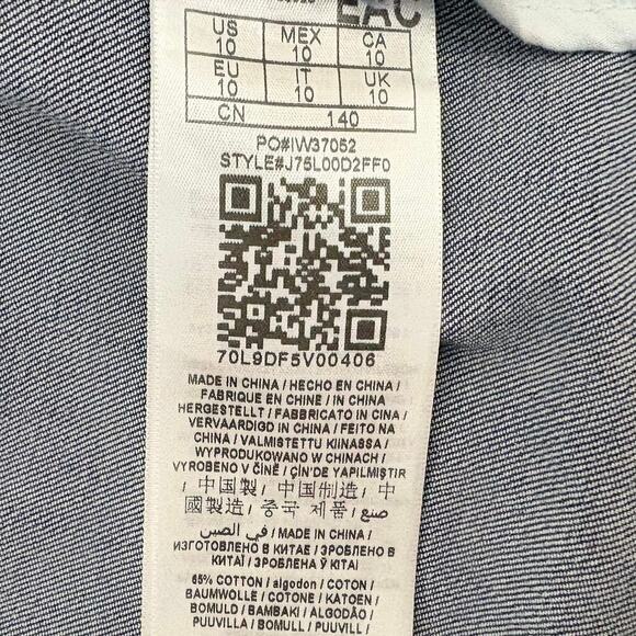 GUESS Girls Denim Jean Jacket Size 10 Rhinestone Logo Classic Stretch - Picture 6 of 7